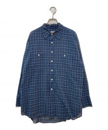 Spick and Span（スピックアンドスパン）の古着「コットンボイルチェックシャツ　24050200311020」｜ネイビー