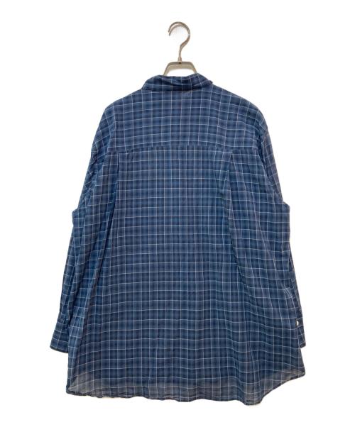 Spick and Span（スピックアンドスパン）Spick and Span (スピックアンドスパン) コットンボイルチェックシャツ　24050200311020 ネイビー サイズ:不明(実寸をご参照下さい)の古着・服飾アイテム