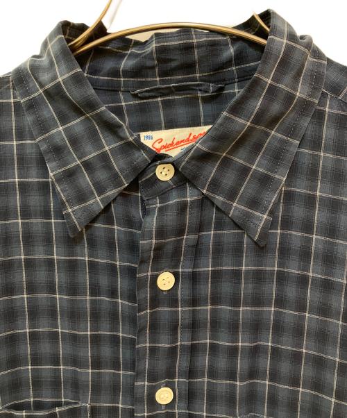Spick and Span（スピックアンドスパン）Spick and Span (スピックアンドスパン) コットンボイルチェックシャツ　24050200311020 ネイビー サイズ:不明(実寸をご参照下さい)の古着・服飾アイテム