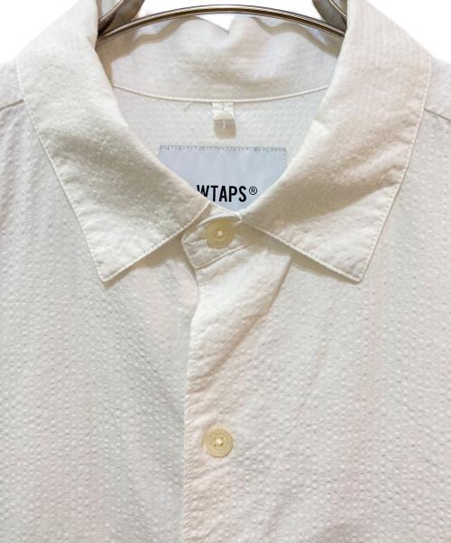 WTAPS（ダブルタップス）WTAPS (ダブルタップス) PARMER SS/SHIRT. COTTON.SEERSUCKER　201GWDT-SHM01 ホワイト サイズ:3の古着・服飾アイテム