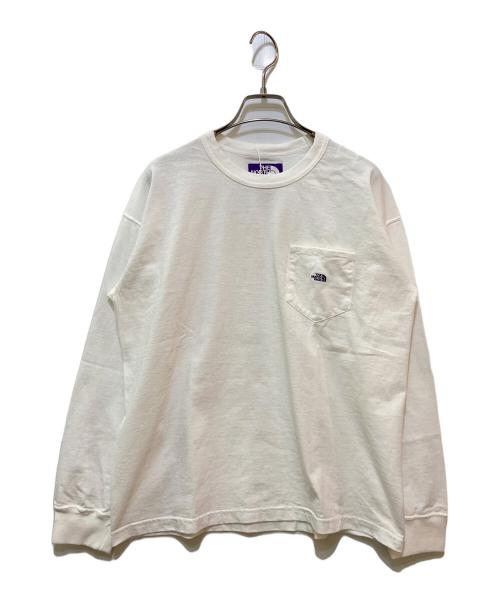 THE NORTHFACE PURPLELABEL（ザ・ノースフェイス パープルレーベル）THE NORTHFACE PURPLELABEL (ザ・ノースフェイス パープルレーベル) 7oz ロングスリーブ ポケットTシャツ　N25SI101 ホワイト サイズ:M 未使用品の古着・服飾アイテム