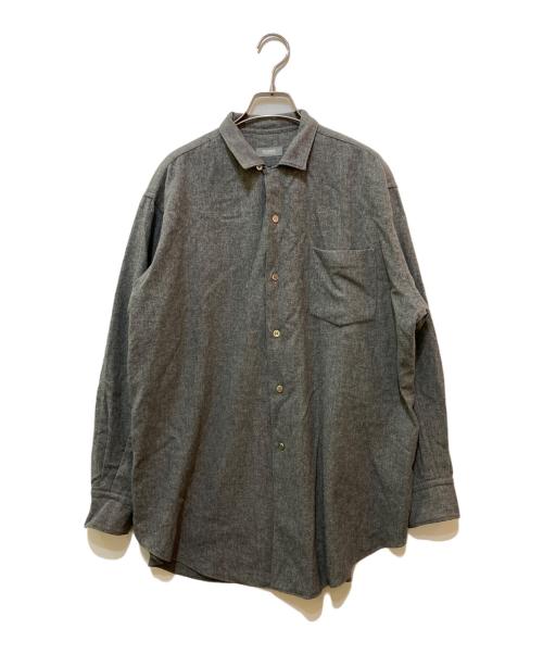 HOMME COMME des GARCONS（オム コムデギャルソン）HOMME COMME des GARCONS (オム コムデギャルソン) 80‘s ウール開襟シャツ グレー サイズ:不明(実寸をご参照下さい)の古着・服飾アイテム