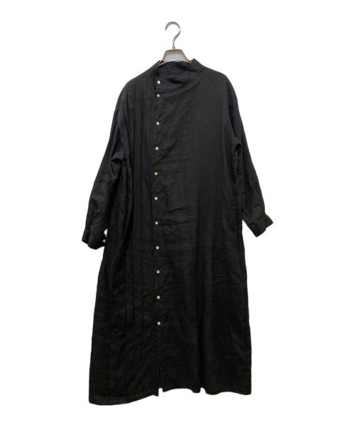 08MAB（ゼロハチマブ）08MAB (ゼロハチマブ) リネンシャツワンピース ブラック サイズ:Fの古着・服飾アイテム