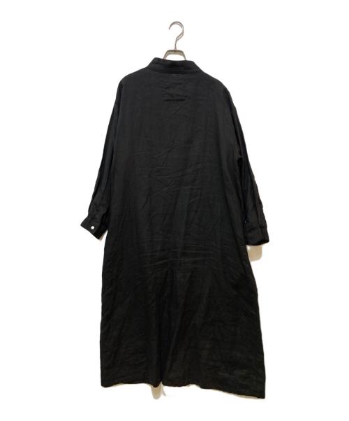 08MAB（ゼロハチマブ）08MAB (ゼロハチマブ) リネンシャツワンピース ブラック サイズ:Fの古着・服飾アイテム