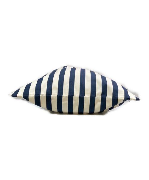 weakend（ウィークエンド）weakend (ウィークエンド) ストライプリボンバッグ　NP2201N ベージュ×ネイビー 未使用品の古着・服飾アイテム