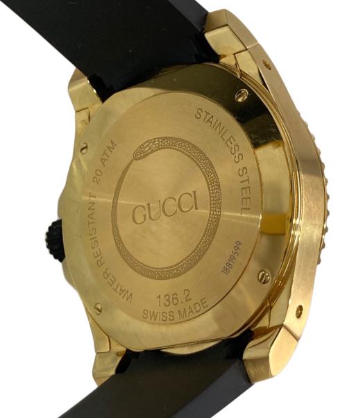 GUCCI（グッチ）GUCCI (グッチ) DIVE スネークウォッチ　136.2 ブラックの古着・服飾アイテム