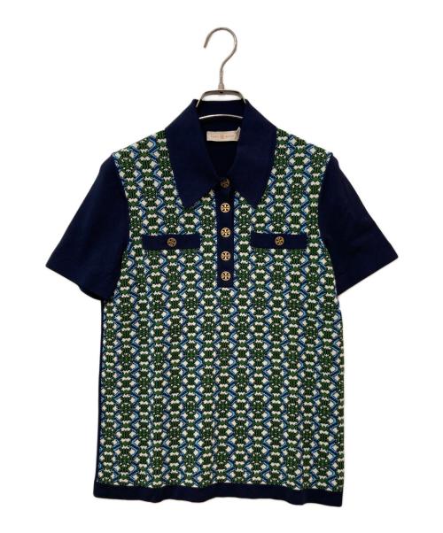 TORY BURCH（トリーバーチ）TORY BURCH (トリーバーチ) セットアップニットポロシャツ ネイビー サイズ:XSの古着・服飾アイテム