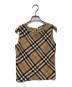 BURBERRY BLUE LABEL（バーバリーロンドンブルーレーベル）の古着「ノバチェックノースリーブニット」｜ベージュ