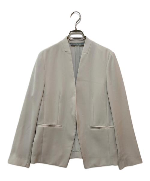 theory luxe（セオリーリュクス）theory luxe (セオリーリュクス) セットアップノーカラージャケット ベージュ サイズ:40の古着・服飾アイテム