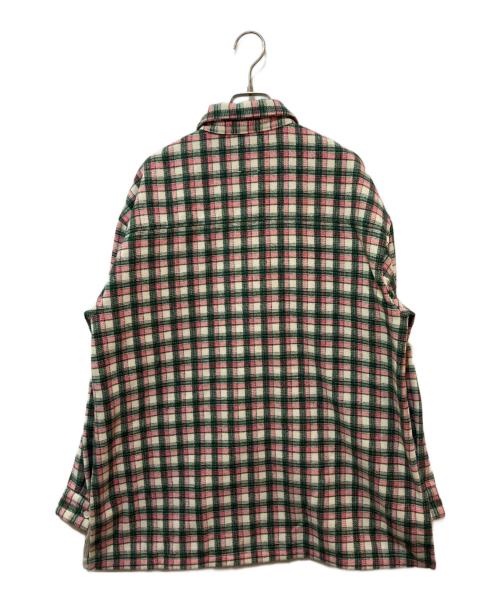 Ameri（アメリ）Ameri (アメリ) UND CHECK WOOL OVER SHIRT ピンク×グリーン サイズ:FREEの古着・服飾アイテム