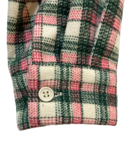Ameri（アメリ）Ameri (アメリ) UND CHECK WOOL OVER SHIRT ピンク×グリーン サイズ:FREEの古着・服飾アイテム