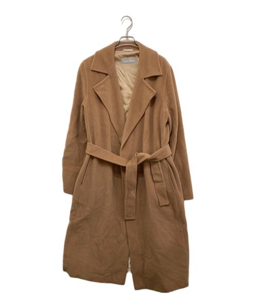 MaxMara（マックスマーラ）MaxMara (マックスマーラ) アンゴラ混コート ブラウン サイズ:42の古着・服飾アイテム