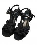 Yves Saint Laurentイヴサンローラン）の古着「tribute サンダル」｜ブラック