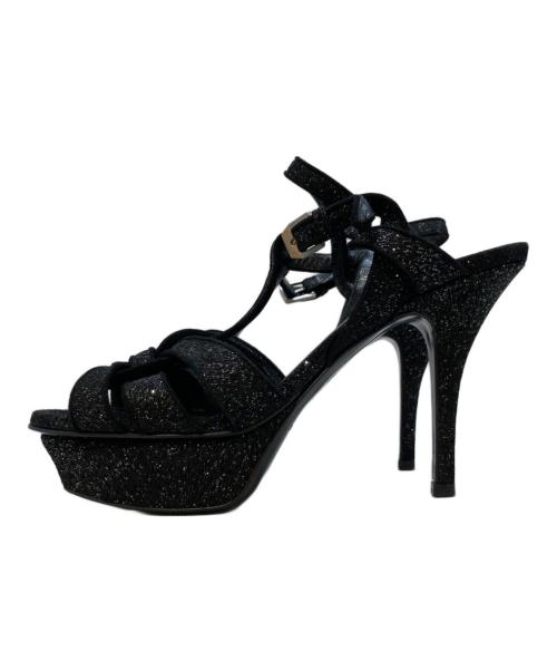 Yves Saint Laurent（イヴサンローラン）Yves Saint Laurent (イヴサンローラン) tribute サンダル ブラック サイズ:341/2の古着・服飾アイテム