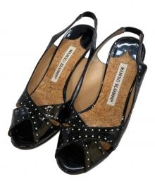 Manolo Blahnik（マノロブラニク）の古着「エナメルパンプス」｜ブラック