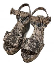 DOLCE & GABBANA（ドルチェ＆ガッバーナ）の古着「ウェッジソールサンダル」｜グレー