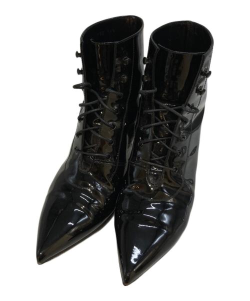 Saint Laurent Paris（サンローランパリ）Saint Laurent Paris (サンローランパリ) レースアップブーツ ブラック サイズ:341/2の古着・服飾アイテム