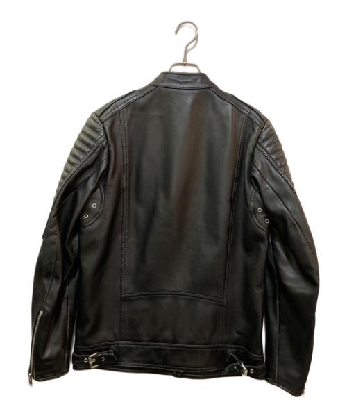 DIESEL（ディーゼル）DIESEL (ディーゼル) ラムレザーシングルライダースジャケット ブラック サイズ:Ｓの古着・服飾アイテム
