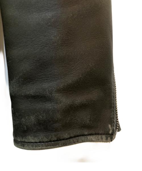 DIESEL（ディーゼル）DIESEL (ディーゼル) ラムレザーシングルライダースジャケット ブラック サイズ:Ｓの古着・服飾アイテム