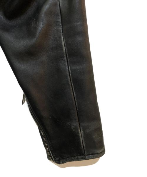 DIESEL（ディーゼル）DIESEL (ディーゼル) ラムレザーシングルライダースジャケット ブラック サイズ:Ｓの古着・服飾アイテム