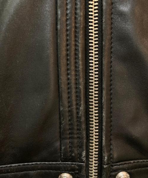 DIESEL（ディーゼル）DIESEL (ディーゼル) ラムレザーシングルライダースジャケット ブラック サイズ:Ｓの古着・服飾アイテム