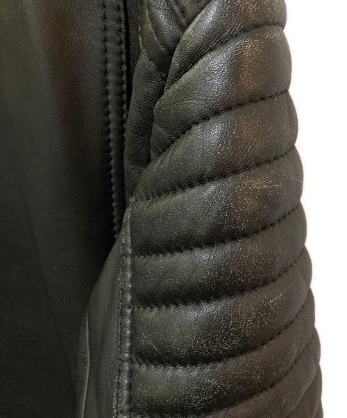 DIESEL（ディーゼル）DIESEL (ディーゼル) ラムレザーシングルライダースジャケット ブラック サイズ:Ｓの古着・服飾アイテム