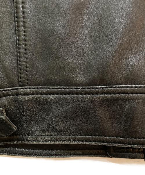 DIESEL（ディーゼル）DIESEL (ディーゼル) ラムレザーシングルライダースジャケット ブラック サイズ:Ｓの古着・服飾アイテム