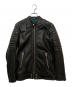DIESEL（ディーゼル）の古着「ラムレザーシングルライダースジャケット」｜ブラック
