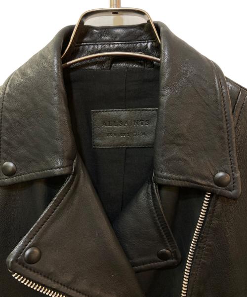 ALL SAINTS（オールセインツ）ALL SAINTS (オールセインツ) レザーライダースジャケット ブラック サイズ:34の古着・服飾アイテム