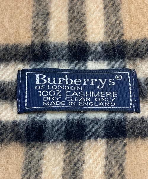 Burberry's（バーバリー）Burberry's (バーバリーズ) ノバチェックカシミヤマフラー ブラウンの古着・服飾アイテム