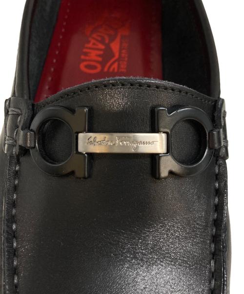 Salvatore Ferragamo（サルヴァトーレ フェラガモ）Salvatore Ferragamo (サルヴァトーレ フェラガモ) ガンチーニレザーローファー ブラック サイズ:5の古着・服飾アイテム