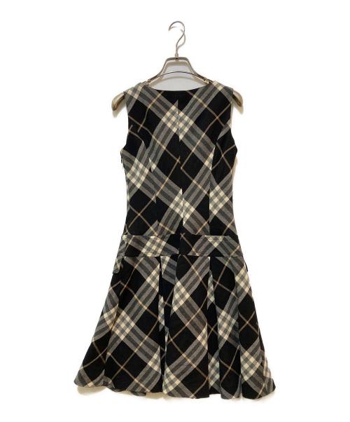 BURBERRY BLUE LABEL（バーバリーロンドンブルーレーベル）BURBERRY BLUE LABEL (バーバリーロンドンブルーレーベル) ノバチェックワンピース ブラック サイズ:36の古着・服飾アイテム