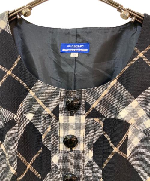 BURBERRY BLUE LABEL（バーバリーロンドンブルーレーベル）BURBERRY BLUE LABEL (バーバリーロンドンブルーレーベル) ノバチェックワンピース ブラック サイズ:36の古着・服飾アイテム