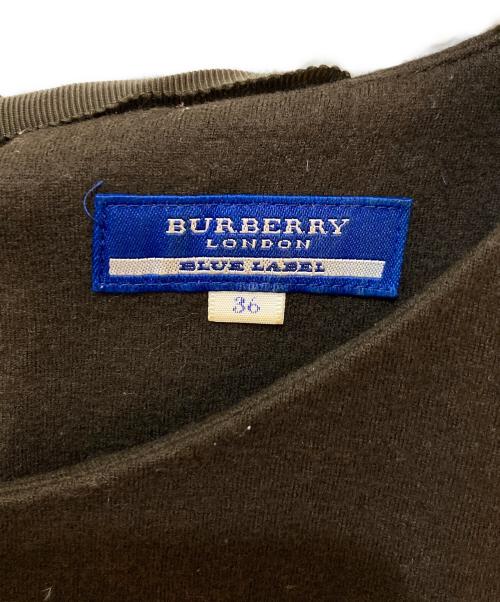 BURBERRY BLUE LABEL（バーバリーロンドンブルーレーベル）BURBERRY BLUE LABEL (バーバリーロンドンブルーレーベル) ノバチェック切替ワンピース ブラウン サイズ:36の古着・服飾アイテム
