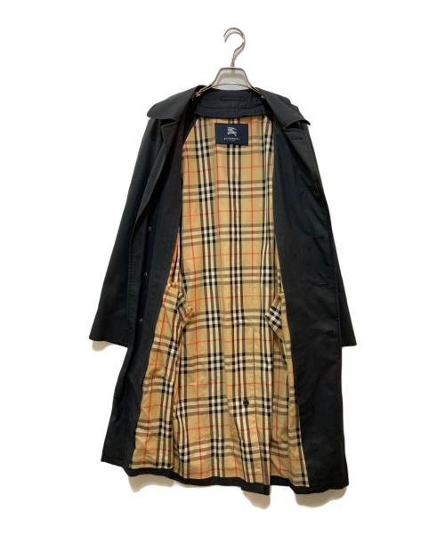 BURBERRY LONDON（バーバリーロンドン）BURBERRY LONDON (バーバリーロンドン) ステンカラーコート ブラック サイズ:不明(実寸をご参考下さい)の古着・服飾アイテム