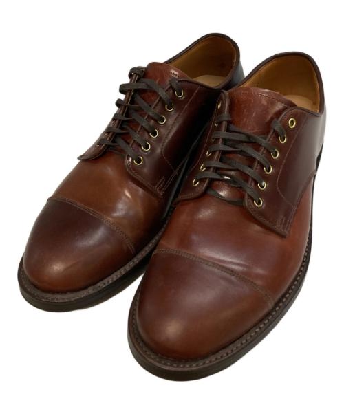 WHEEL ROBE（ウィールローブ）WHEEL ROBE (ウィールローブ) PLAIN TOE DERBY ブラウン サイズ:7 1/2の古着・服飾アイテム