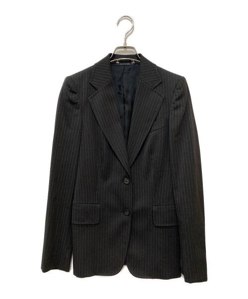 GUCCI（グッチ）GUCCI (グッチ) 2Bウールストライプジャケットセットアップ　ジャケット/145558 パンツ/146109 ブラック サイズ:38の古着・服飾アイテム