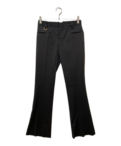 GUCCI（グッチ）GUCCI (グッチ) 2Bウールストライプジャケットセットアップ　ジャケット/145558 パンツ/146109 ブラック サイズ:38の古着・服飾アイテム