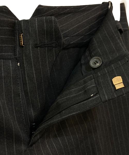 GUCCI（グッチ）GUCCI (グッチ) 2Bウールストライプジャケットセットアップ　ジャケット/145558 パンツ/146109 ブラック サイズ:38の古着・服飾アイテム