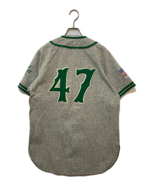 EBBETS FIELD FLANNELS（エベッツフィールドフランネルズ）EBBETS FIELD FLANNELS (エベッツフィールドフランネルズ) ベースボールシャツ グレー サイズ:Sの古着・服飾アイテム