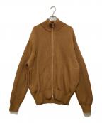 Yonetomi×JOURNAL STANDARDヨネトミ×ジャーナルスタンダード）の古着「別注 EX FINE WOOL RIB KNIT BLOUSON」｜ブラウン
