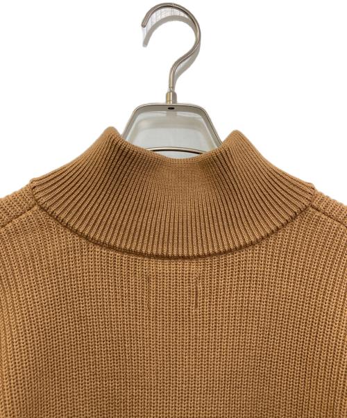 Yonetomi（ヨネトミ）Yonetomi (ヨネトミ) JOURNAL STANDARD (ジャーナルスタンダード) 別注 EX FINE WOOL RIB KNIT BLOUSON ブラウン サイズ:4の古着・服飾アイテム