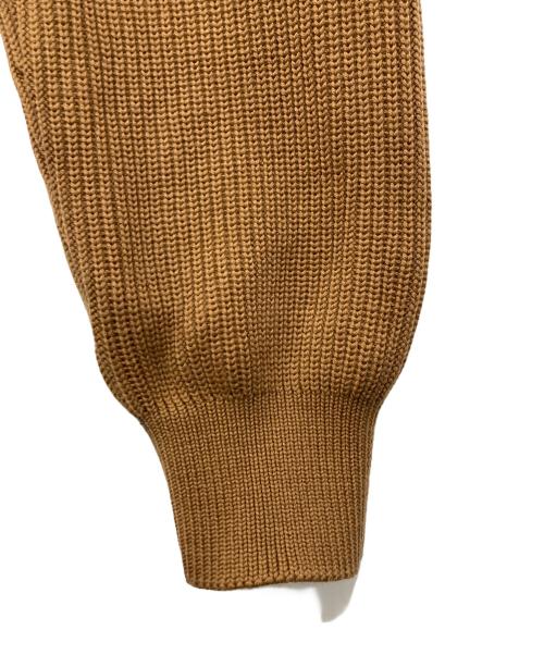 Yonetomi（ヨネトミ）Yonetomi (ヨネトミ) JOURNAL STANDARD (ジャーナルスタンダード) 別注 EX FINE WOOL RIB KNIT BLOUSON ブラウン サイズ:4の古着・服飾アイテム