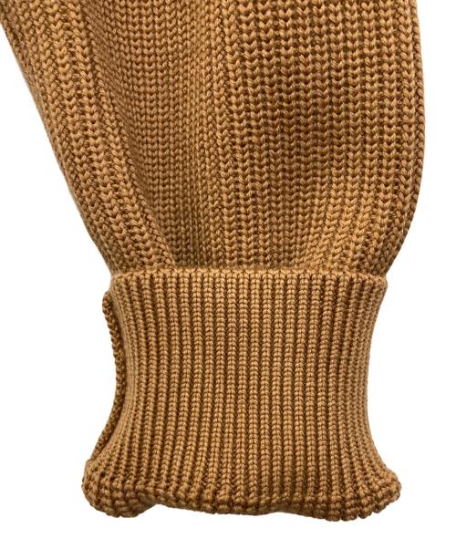 Yonetomi（ヨネトミ）Yonetomi (ヨネトミ) JOURNAL STANDARD (ジャーナルスタンダード) 別注 EX FINE WOOL RIB KNIT BLOUSON ブラウン サイズ:4の古着・服飾アイテム