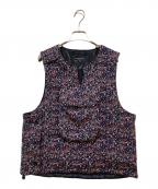 Engineered Garmentsエンジニアドガーメンツ）の古着「フラワー織ベスト」｜ネイビー