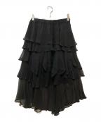 ROBE DE CHAMBRE COMME DES GARCONSローブドシャンブル コムデギャルソン）の古着「フリルティアードスカート　RM-S016」｜ブラック