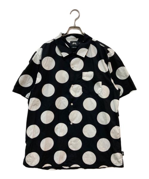 stussy（ステューシー）stussy (ステューシー) BIG DOT S/S SHIRT　111912 ブラック サイズ:Lの古着・服飾アイテム
