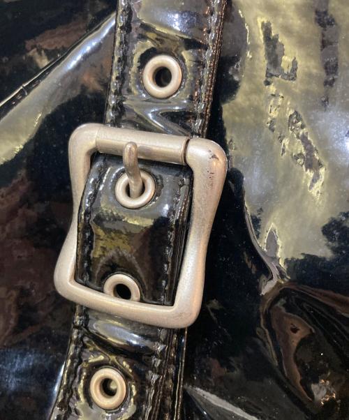 JUNYA WATANABE COMME des GARCONS（ジュンヤワタナベ コムデギャルソン）JUNYA WATANABE COMME des GARCONS ((ジュンヤワタナベ コムデギャルソン) エナメルハンドバッグ　JE-K205 ブラックの古着・服飾アイテム