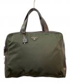 PRADAプラダ）の古着「ロゴプレートナイロントートバッグ」｜オリーブ