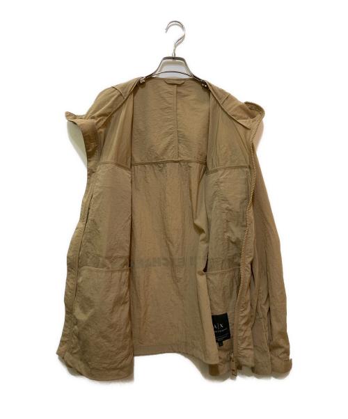 ARMANI EXCHANGE（アルマーニ エクスチェンジ）ARMANI EXCHANGE (アルマーニ エクスチェンジ) Hooded Jacket With Flap Pockets　3RZB30 ZN1CZ ベージュ サイズ:Lの古着・服飾アイテム